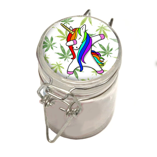 75ml Locking Glass Jar Container With Design #LJ-048