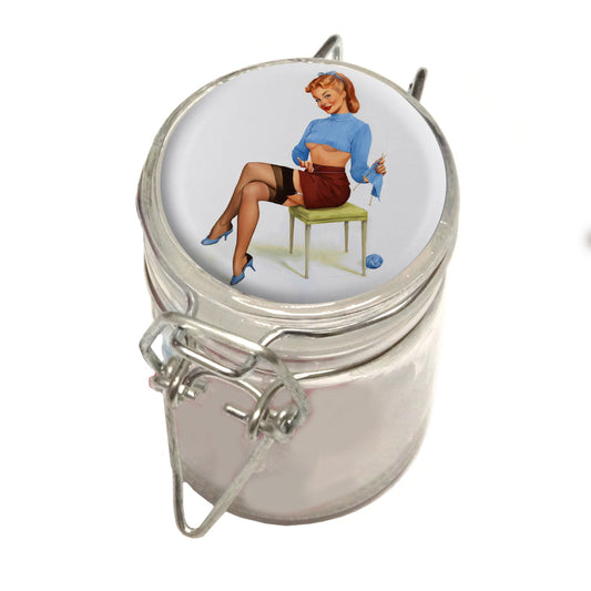 75ml Locking Glass Jar Container With Design #LJ-049