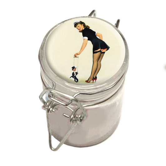 75ml Locking Glass Jar Container With Design #LJ-050