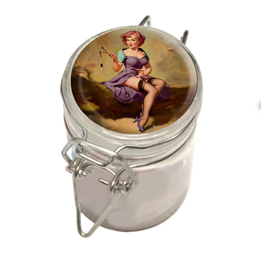 75ml Locking Glass Jar Container With Design #LJ-051