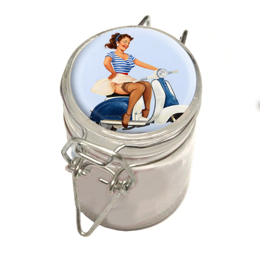 75ml Locking Glass Jar Container With Design #LJ-052
