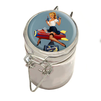 75ml Locking Glass Jar Container With Design #LJ-053