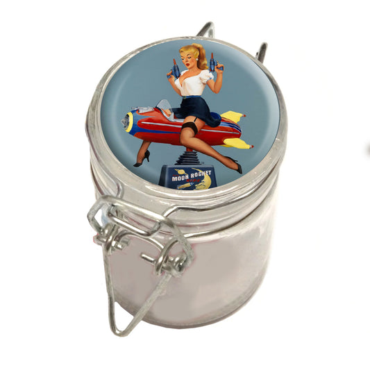 75ml Locking Glass Jar Container With Design #LJ-053