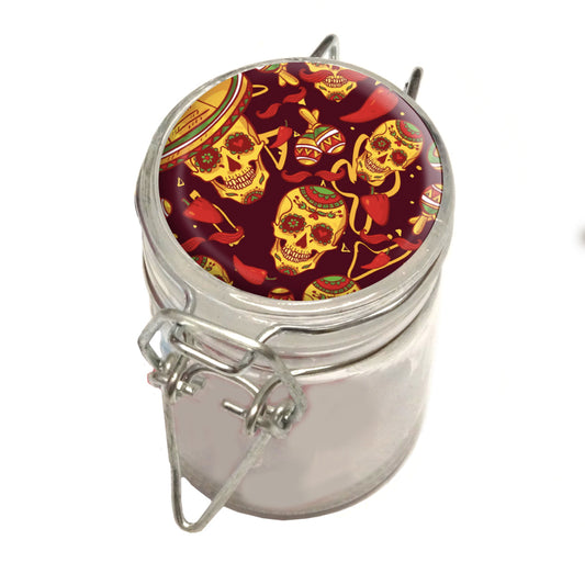 75ml Locking Glass Jar Container With Design #LJ-055