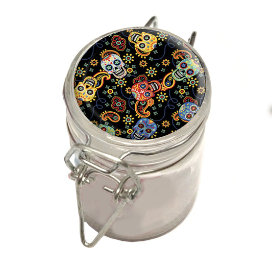 75ml Locking Glass Jar Container With Design #LJ-056