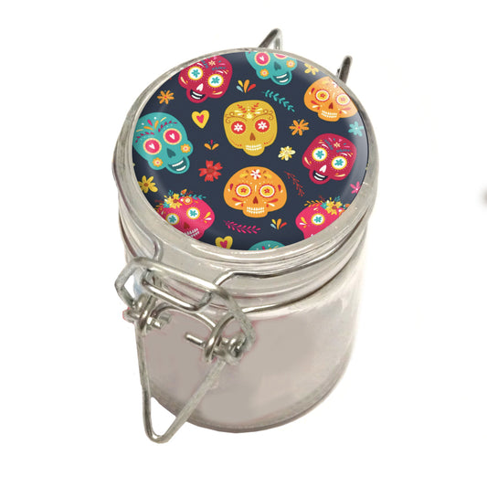 75ml Locking Glass Jar Container With Design #LJ-059