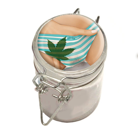 75ml Locking Glass Jar Container With Design #LJ-062