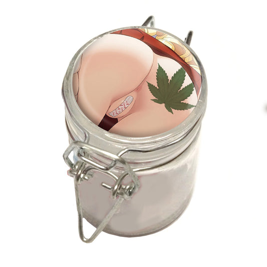 75ml Locking Glass Jar Container With Design #LJ-063