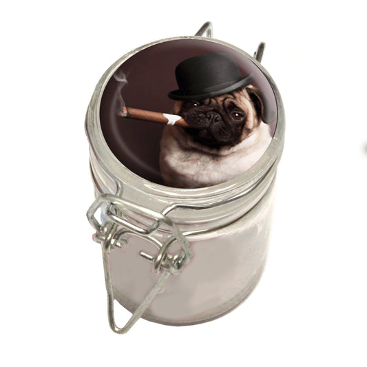75ml Locking Glass Jar Container With Design #LJ-067