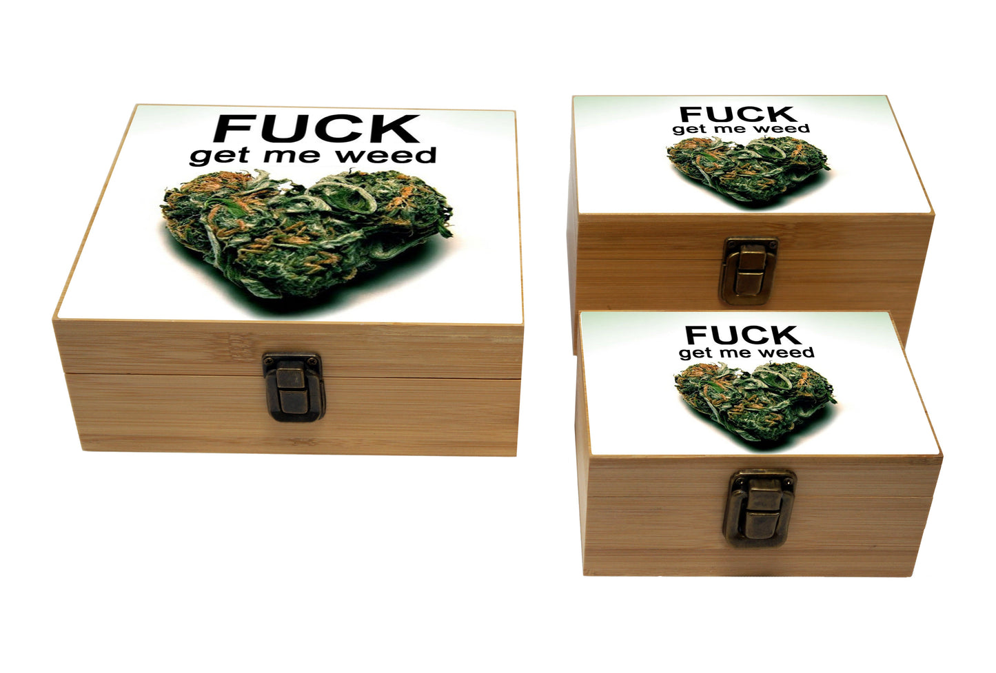 Bamboo Stash Box With Design # BB-007