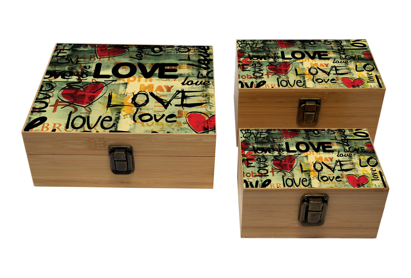 Bamboo Stash Box With Design # BB-009