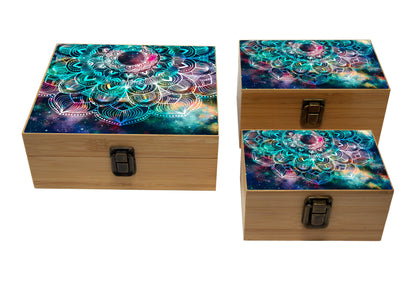 Bamboo Stash Box With Design # BB-011