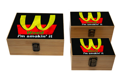 Bamboo Stash Box With Design # BB-013