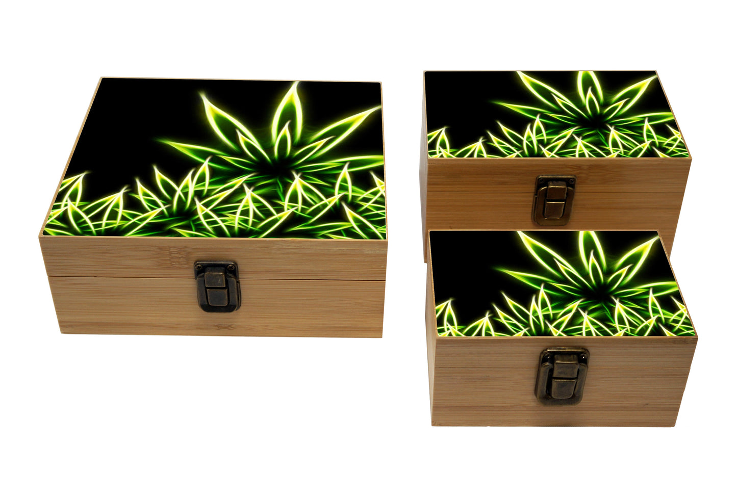 Bamboo Stash Box With Design # BB-016