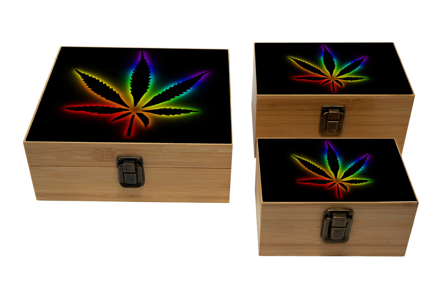 Bamboo Stash Box With Design # BB-017