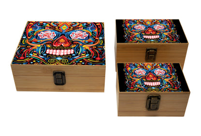 Bamboo Stash Box With Design # BB-027