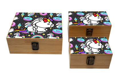 Bamboo Stash Box With Design # BB-029
