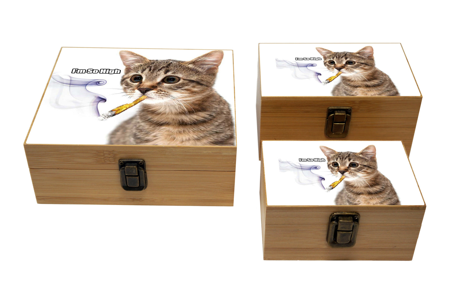 Bamboo Stash Box With Design # BB-031