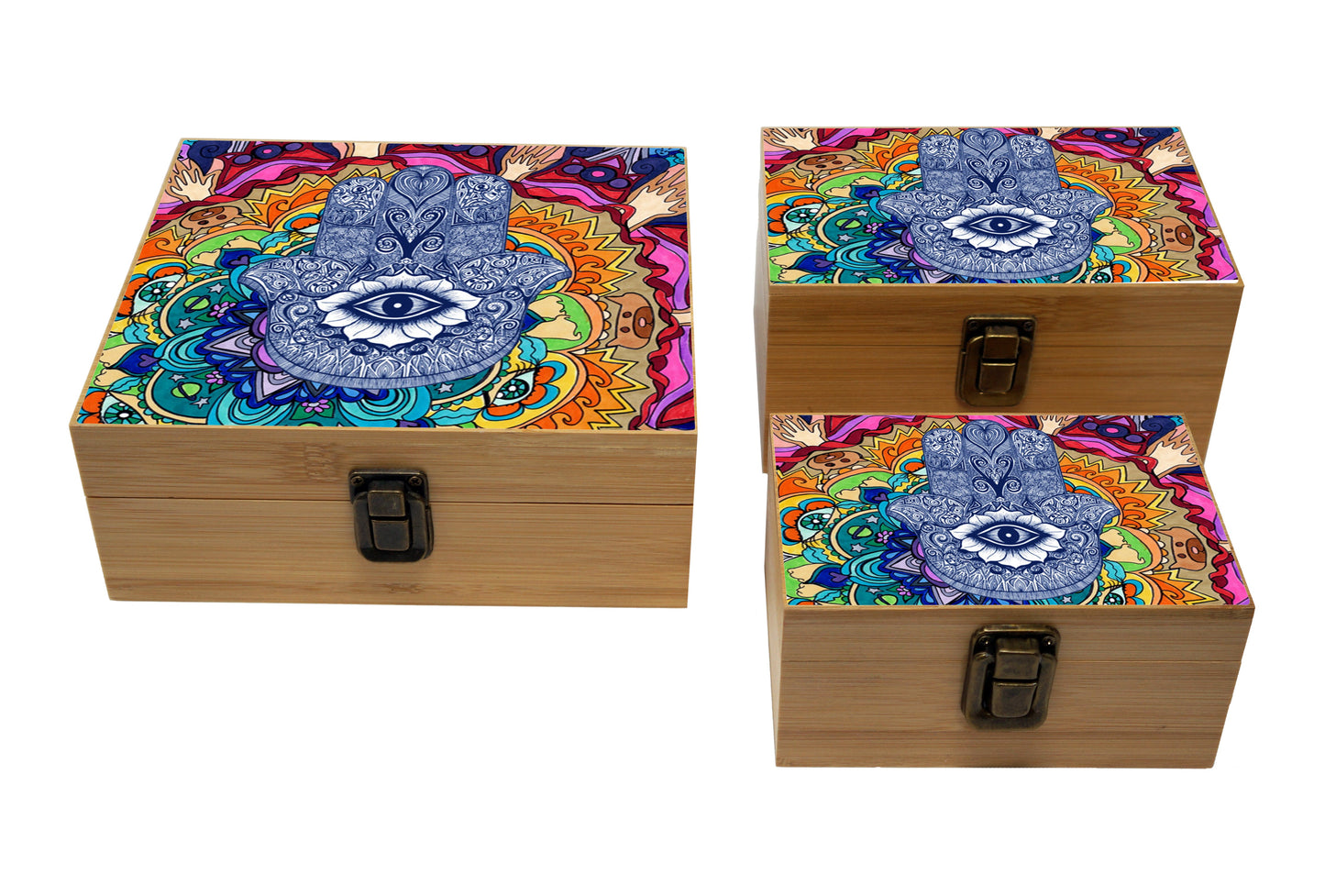Bamboo Stash Box With Design # BB-033
