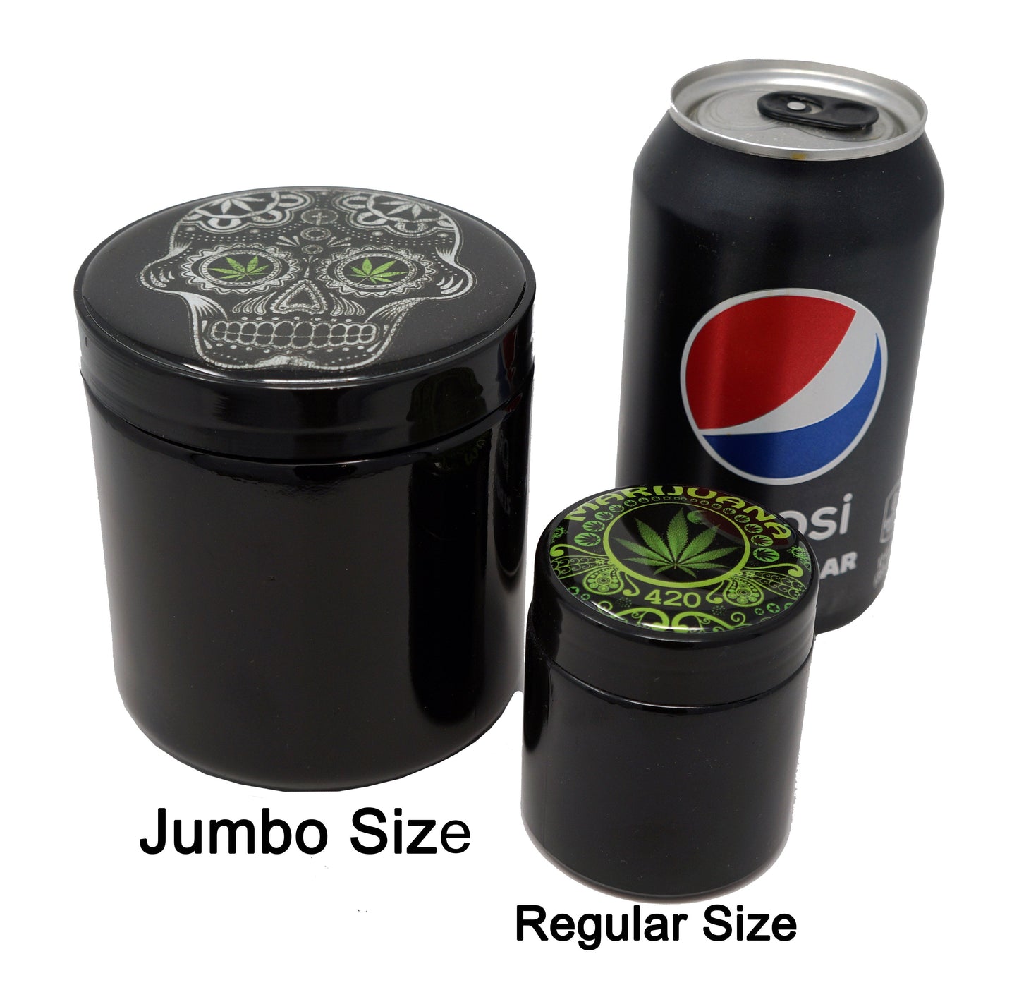 UV Proof Premium Jar Herb Storage Container With Design #UVR-017