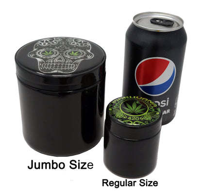 UV Proof Premium Jar Herb Storage Container With Design #UVR-017