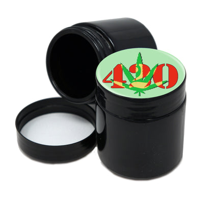 UV Proof Premium Jar Herb Storage Container With Design #UVR-003