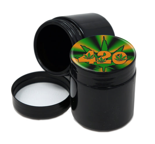 UV Proof Premium Jar Herb Storage Container With Design #UVR-005