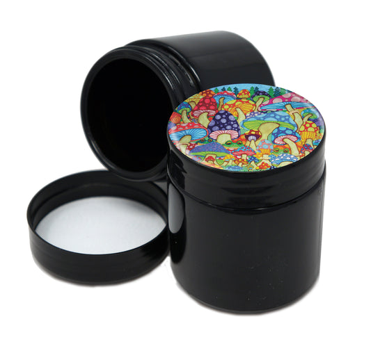 UV Proof Premium Jar Herb Storage Container With Design #UVR-011