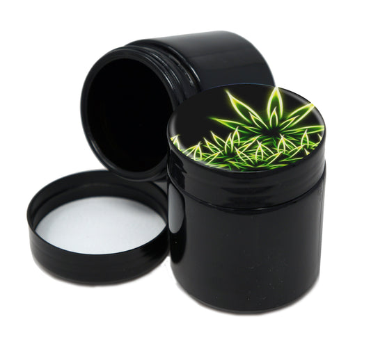 UV Proof Premium Jar Herb Storage Container With Design #UVR-018