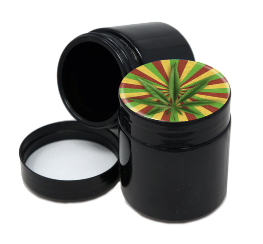 UV Proof Premium Jar Herb Storage Container With Design #UVR-019