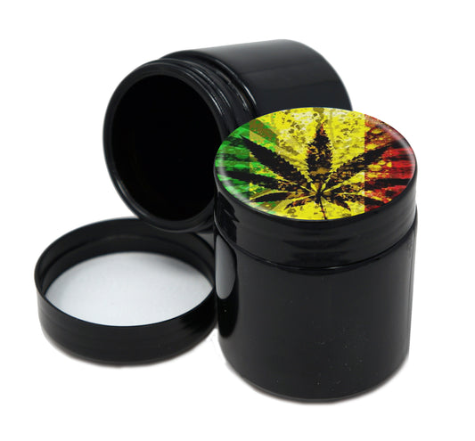 UV Proof Premium Jar Herb Storage Container With Design #UVR-020