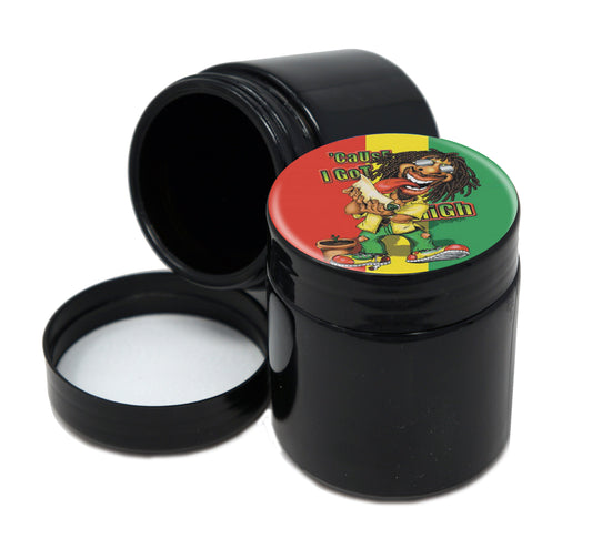 UV Proof Premium Jar Herb Storage Container With Design #UVR-024