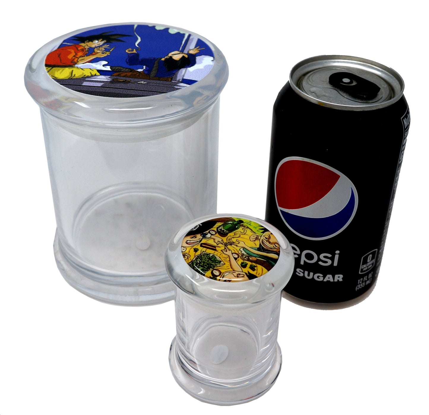 PopTop Glass Container With Design #PJJ-102